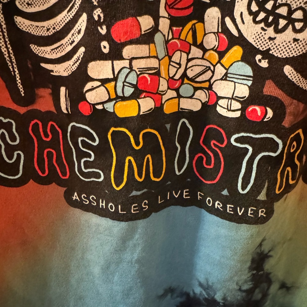 Assholes Live Forever Chemistry Tie Dye T-shirt - Picture 6 of 6
